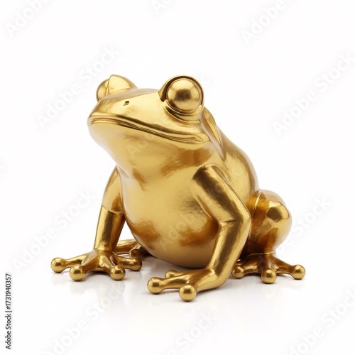 Wallpaper Mural A golden frog statuette, sitting, with large eyes, Torontodigital.ca