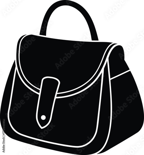 Simple baby diaper bag illustration on a clean white background