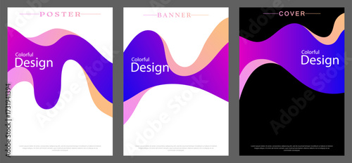 Abstract gradient design template. The idea of a colorful banner. A decorative element for decoration and creativity