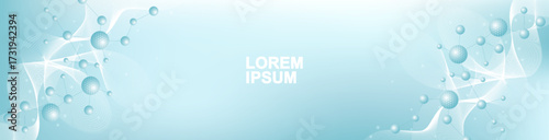 Molecular structure and genetic engineering, atom, neural network, neurons, DNA molecule. Scientific research concept for healthcare, medical, technology, chemistry, science template presentation