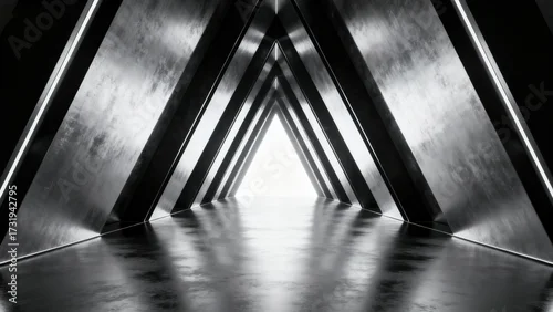 Obraz Modern Architectural Black and White Tunnel