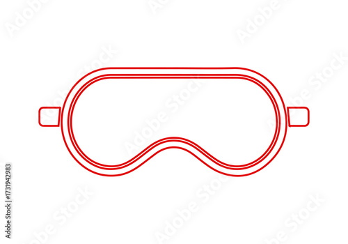 Relaxation Sleep Mask Outline Icon - Rest, Travel, and Wellness Line Art Vector	