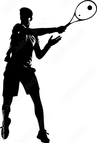 Dynamic male tennis player powerfully striking a forehand during an intense professional match showcasing athletic prowess and competitive spirit on court.