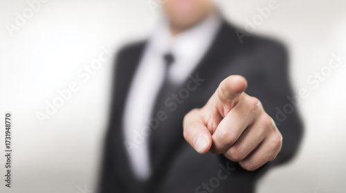 business man pointing