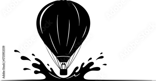 Adventure awaits with this stunning hot air balloon icon, perfect for travel, exploration, and thrilling escape concepts. Bold and dynamic vector design