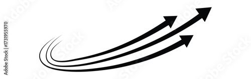 Wavy long line arrow