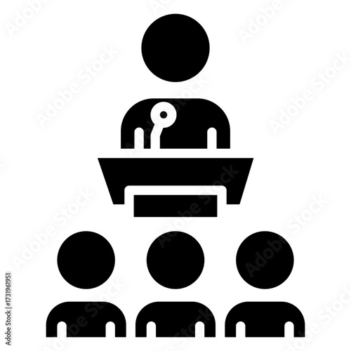 Public Speaking Glyph Icon