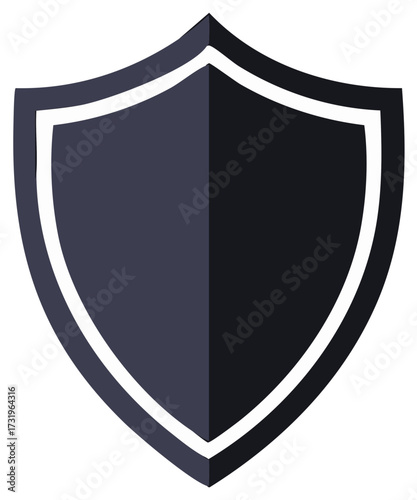 Shield Icon Symbol Illustration Security Protection Badge Isolated