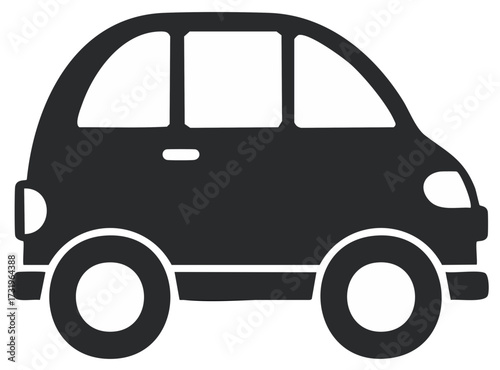 Silhouette of a Cartoon Car