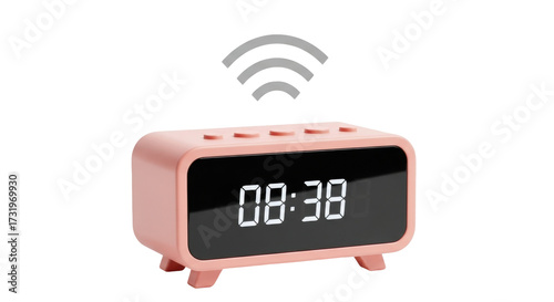 Foto Isolated digital clock displaying time 08