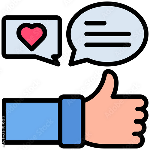 Customer experience icon for content marketing, business, website, application, printing, document, poster design, etc