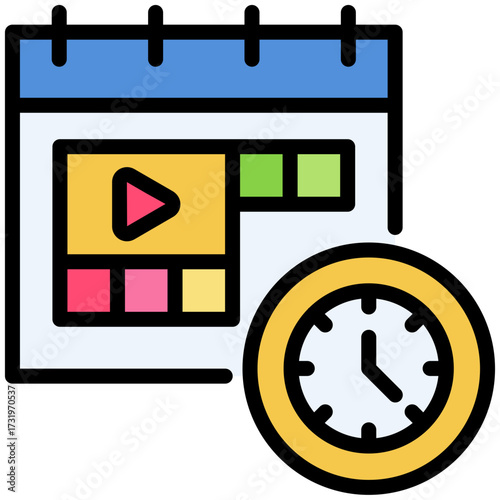 Content planning  icon for content marketing, business, website, application, printing, document, poster design, etc