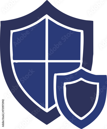Two shields representing security and protection in a digital or physical space