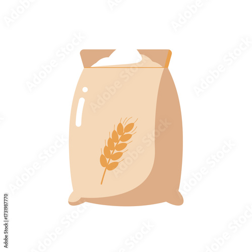 Flour Bag Flat Vector Icon