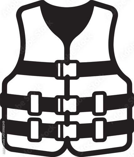 Life Jacket Line Art Safety Equipment