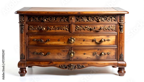 Ornate wooden chest of drawers