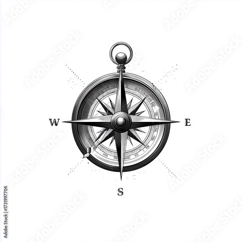 compass icon isolated on white background