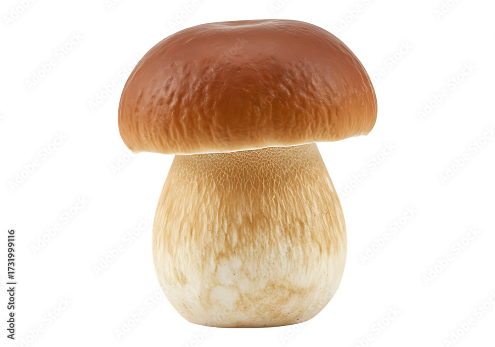 Fototapeta premium Fresh porcini mushroom isolated on transparent background