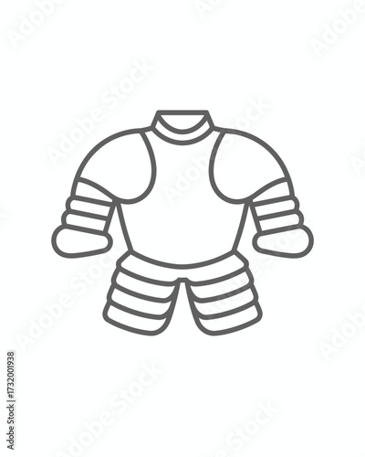 Medieval Knight Armor Outline Simple Isolated Design Graphic Illustration Royalty Free Vector Image Stock Illustration Vector Graphic Design