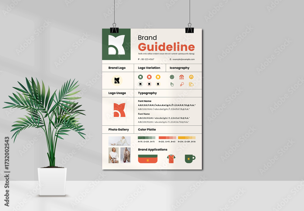 Brand Guideline Poster Kit Design Template Layout Stock Template ...