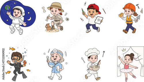 Kids Dream Jobs - Set of professions 1