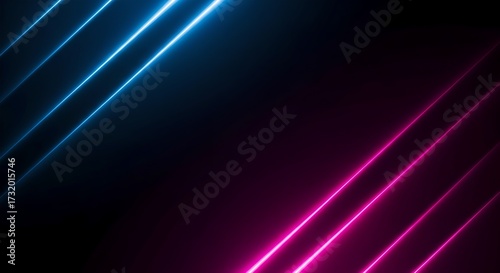 Abstract Neon Light Trails Background