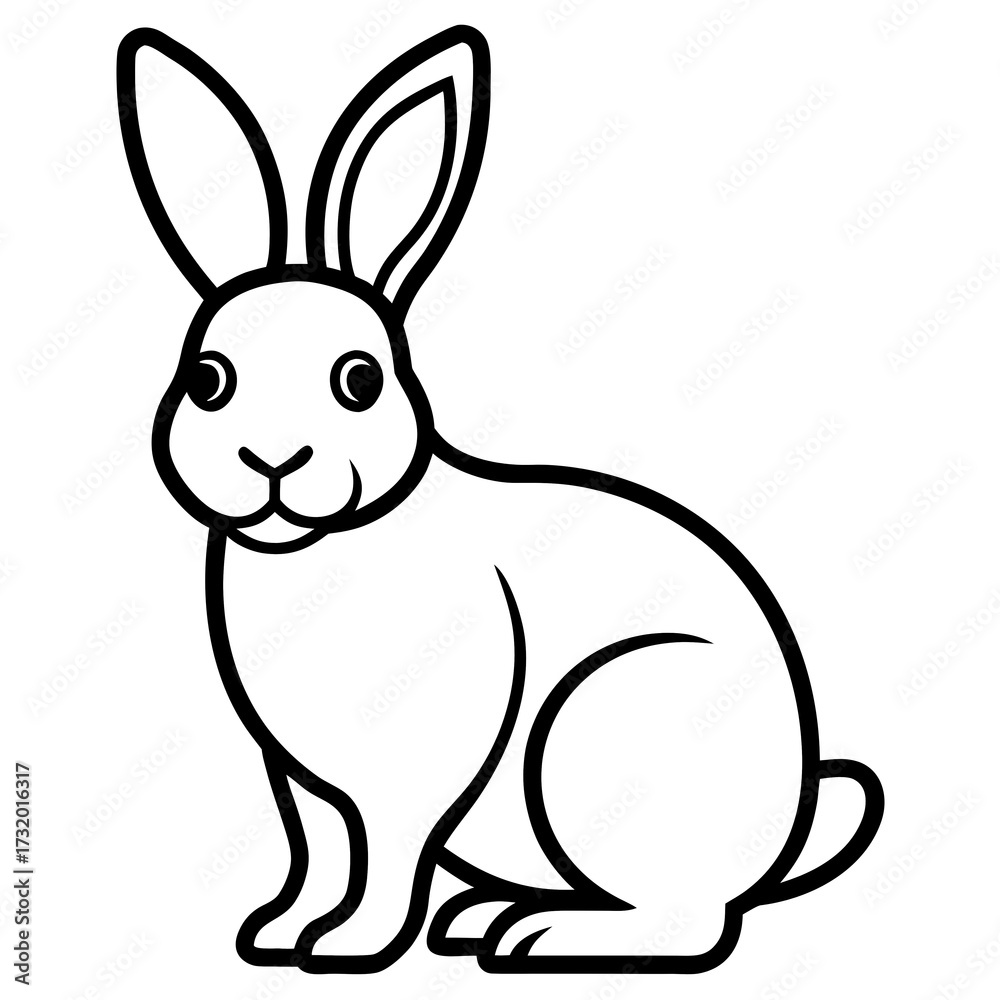 Fototapeta premium vector illustration of a rabbit