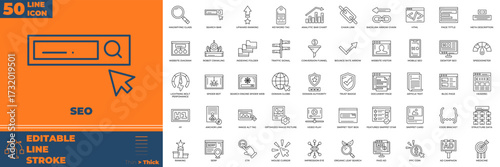 SEO Line Icon Set