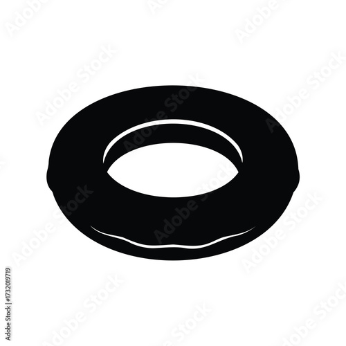 Monochrome donut with glaze, a delicious treat for dessert lovers anytime