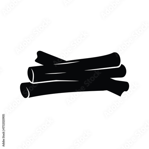 Silhouette image of a stack of rolled up scrolls or documents