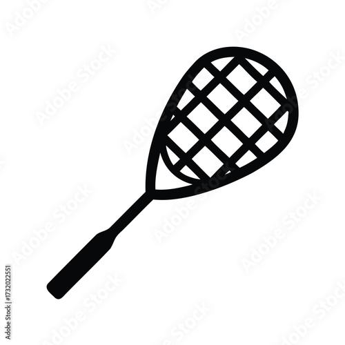 Illustration of a lacrosse stick on a white background for design