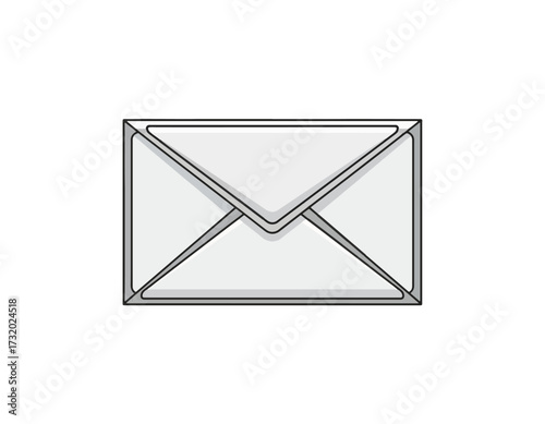 Simple vector illustration of a closed envelope, suitable for representing communication, sending messages, or email related concepts