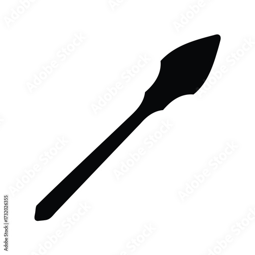 Black silhouette of an antique letter opener or small dagger object