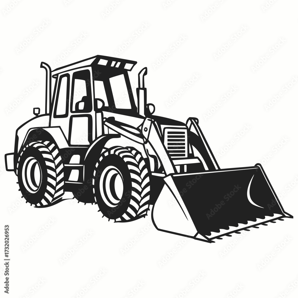 Naklejka premium bulldozer isolated on white