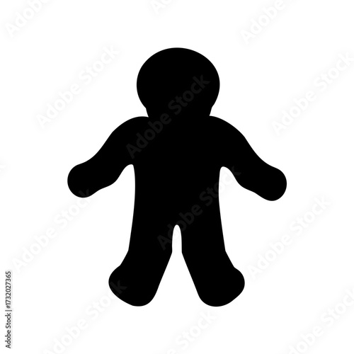 Silhouette of astronaut floating in space- Black silhouette of a lone astronaut figure drifting in zero gravity, isolated on white background, symbolizing space exploration and solitude