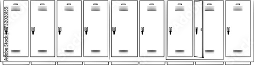 vector flat background of school lockers
