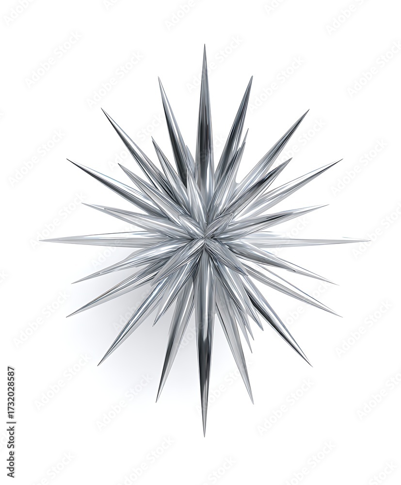 Fototapeta premium Abstract Angular Structure: An eye-level, overhead view showcases a meticulously crafted, three-dimensional angular form, appearing to hover with sharp, precisely delineated edges.