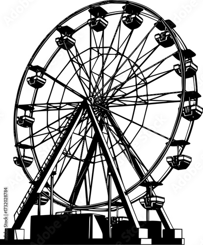 vector illustration of ferris wheel
