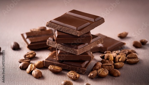 Delicious Dark Chocolate Bars With Nuts And Coffee Beans