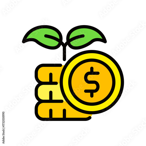Investment lineal color icon