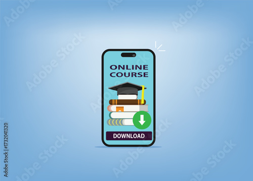 Online courses e-learning vector banner,digital education through internet
