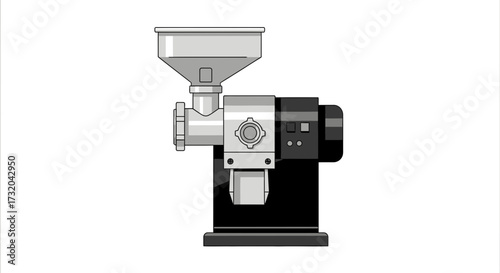 Simplified illustration showcasing a professional electric grinder machine