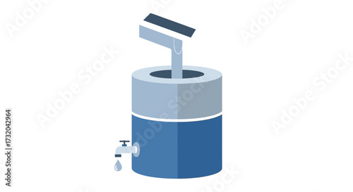 Simplified well concept, illustrating a source of fresh water collection