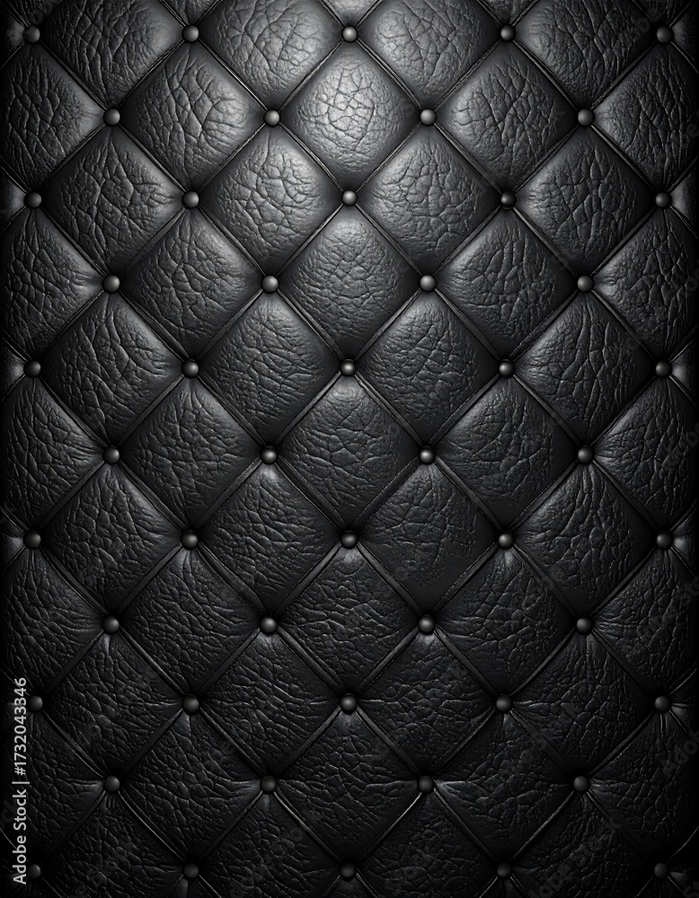Fototapeta premium Black quilted leather texture