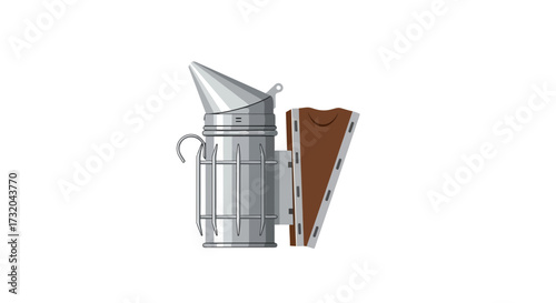Beekeeping smoker vector illustration for apiary and honey production