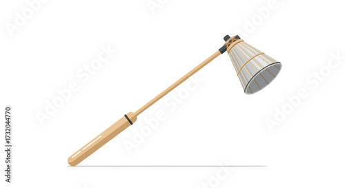 Illustration of traditional asian fishing tool on a clean white background