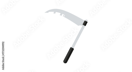 Isolated Grim Reaper's Scythe Symbolizing Death and Halloween elements