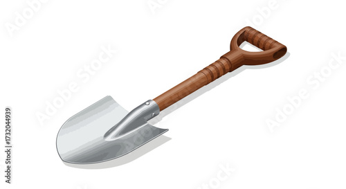 Isolated Illustration of a Gardening Shovel for Yard and Garden Work