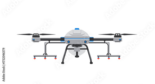 Precision Agriculture Drone Vector Illustration for Modern Farming
