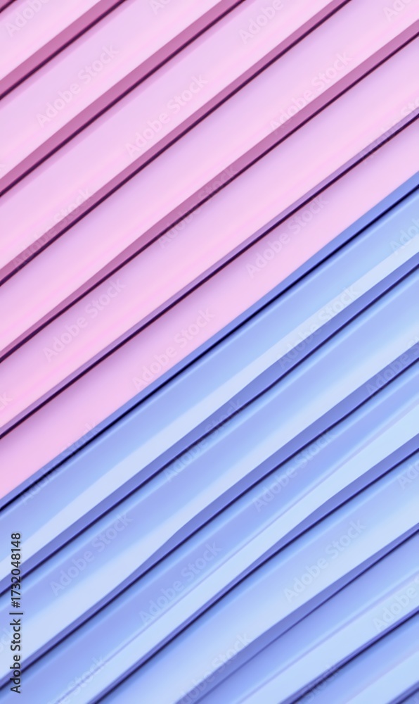 Obraz premium Pastel color corrugated cardboard texture background in pink and blue, creating a visually appealing and modern backdrop for various designs
